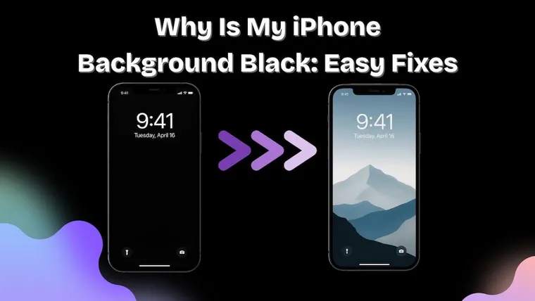 why is my iphone background black